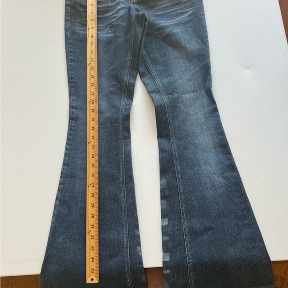 EUC Dereon Beyonce Girls Summer Flare Blue Denim Jeans Size 1/2 (R)